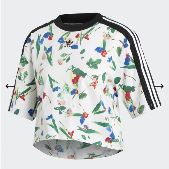 Adidas Floral Crop Top - Picture 7 of 12